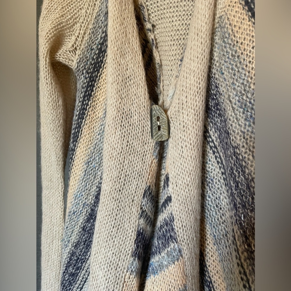 Free People Lurex waterfall open cardigan S/P - Picture 3 of 6